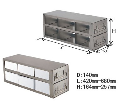 存放3英寸高標準盒的帶抽屜的立式冰箱分隔架-UFD係列