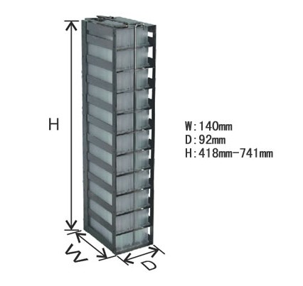 存放96孔深微量滴定盤的臥式冰箱分隔架-CFDP係列